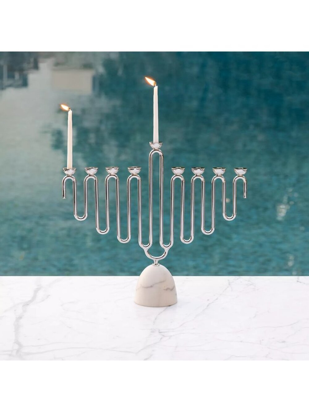 NWB Anna New York Coluna Menorah Silver/Carrara Size One Size